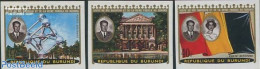 Burundi 1990 Royal Visit (1970) 3v, Imperforated, Mint NH, History - Kings & Queens (Royalty) - Koniklijke Families