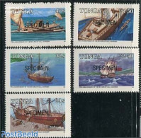 Tonga 1985 Will Mariner 5v, SPECIMEN, Mint NH, Transport - Ships And Boats - Ships