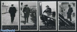 Gibraltar 2015 Winston Churchill 4v, Mint NH, History - Transport - Churchill - World War II - Automobiles - Ships And.. - Sir Winston Churchill