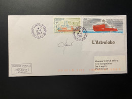 Lettre "Bateaux - Navire L'Astrolabe" 17/11/2017 - 869 -TAAF -Terre Adélie - Cartas & Documentos
