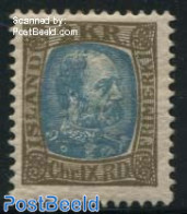 Iceland 1902 2Kr, Stamp Out Of Set, Unused (hinged) - Neufs