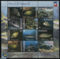 Dominican Republic 2014 Hispaniolan Fishes 12v M/s, Mint NH, Nature - Fish - Peces