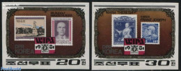 Korea, North 1981 WIPA 2v, Imperforated, Mint NH, Stamps On Stamps - Briefmarken Auf Briefmarken
