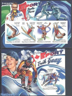 Burundi 2012 Sport Legends 2 S/s, Imperforated, Mint NH, Sport - Skiing - Sport (other And Mixed) - Sci