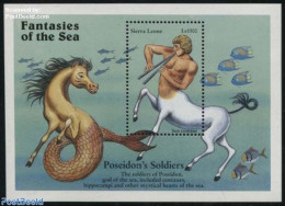 Sierra Leone 1996 Sea Centaur S/s, Mint NH, Art - Fairytales - Verhalen, Fabels En Legenden