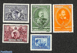 Romania 1931 50 Years Kingdom 5v, Unused (hinged), History - Kings & Queens (Royalty) - Unused Stamps