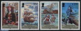 Ascension 2015 William Dapier 4v, Mint NH, Sport - Transport - Diving - Ships And Boats - Buceo