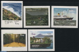 Azores 2015 Reprints With Year 2015 5v S-a, Mint NH, History - Nature - Transport - Various - Europa (cept) - Bees - B.. - Natura