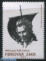 Faroe Islands 2016 Nolsoyar Pall 1v, Mint NH, Sport - Transport - Sailing - Ships And Boats - Art - Authors - Segeln