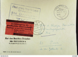 DDR-Dienst: Brief Mit Aufkleber "Aushändigung Als Gewöhnl. Postsendung! ..." Aus Dresden 18.4.67, Mischzähnung - Briefe U. Dokumente