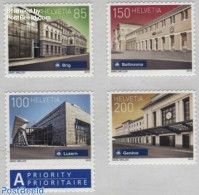 Switzerland 2016 Railway Stations 4v S-a, Mint NH, Transport - Railways - Art - Architecture - Unused Stamps