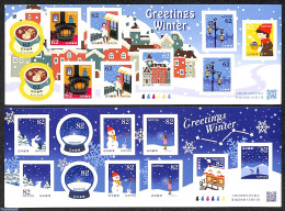 Japan 2017 Winter Greetings 2x10v M/s S-a, Mint NH, Various - Greetings & Wishing Stamps - Ongebruikt