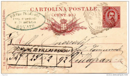 1892 LETTERA CON ANNULLO ROVATO BRESCIA - Stamped Stationery