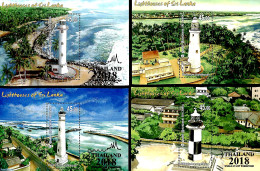 Sri Lanka (Ceylon) 2018 Lighthouses, Thailand 2018 Overprints 4 S/s, Mint NH, Various - Philately - Lighthouses & Safe.. - Lighthouses