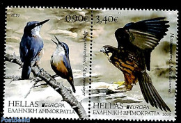 Greece 2019 Europa, Birds 2v [:], Mint NH, History - Nature - Europa (cept) - Birds - Birds Of Prey - Unused Stamps