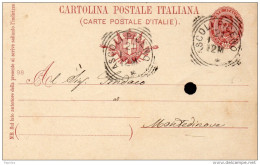 1900  CARTOLINA CON ANNULLO ASCOLI PICENO - Postwaardestukken