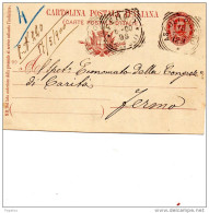 1900  CARTOLINA CON ANNULLO ASCOLI PICENO - Stamped Stationery