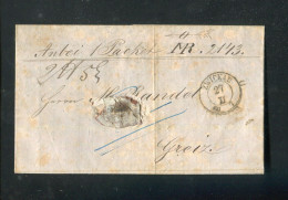 "SACHSEN" 1860, Paketbegleitbrief Mit K2 "ZWICKAU" Nach Greiz (L1045) - Sachsen