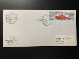 Lettre "Bateaux - Navire L'Astrolabe" 09/10/2017 - 869 -TAAF - Crozet - Storia Postale