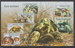 Niger 2015 Turtles 5v M/s, Mint NH, Nature - Reptiles - Turtles - Níger (1960-...)