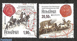 Romania 2020 Europa, Old Postal Roads 2v, Mint NH, History - Nature - Transport - Various - Europa (cept) - Horses - P.. - Nuovi