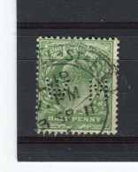 GRANDE-BRETAGNE - Y&T N° 106° - Perfin - Perforé - Edouard VII - Perforés