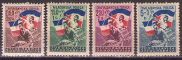 YUGOSLAVIA 1946  Mi 501-504 - Railway Construction Volunteers  - MNH**TONED GUM - Ongebruikt