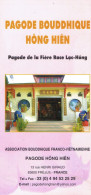 Dépliant Sur La Pagode Bouddhique Hông Hiên (Fréjus, France) - Reiseprospekte