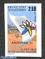 Andorra, French Post 1991 Small European Country Games 1v, Imperforated, Mint NH, History - Sport - Europa Hang-on Iss.. - Unused Stamps
