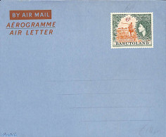 Basutoland 1959 Aerogramme 6d Without WM, Unused Postal Stationary - Otros & Sin Clasificación