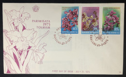 INDONESIA, Uncirculated FDC, « TOURISM », « ORCHIDS », 1975 - Indonesië