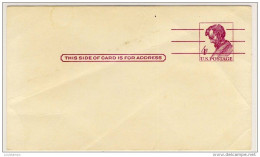 USA - Abraham Lincoln 4 C - Ganzsache Postcard - Refb3 - Other & Unclassified