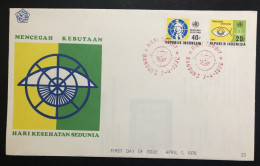 INDONESIA, Uncirculated FDC, « HEALTH », « FORESIGHT PREVENTS BLINDNESS », 1976 - Indonesië