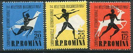 ROMANIA 1957 Athletics World Championship MNH / **.  Michel 1666-68 - Nuovi