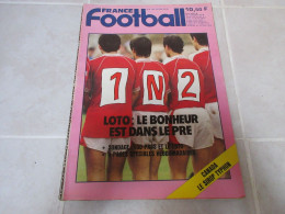 FRANCE FOOTBALL 2059 24.09.1985 Equipe Du CANADA RENNES Gerard LANTHIER QUIMPER - Sonstige & Ohne Zuordnung