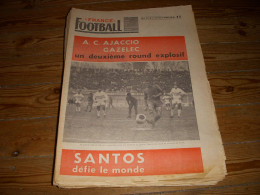 FRANCE FOOTBALL 1144 13.02.1968 COUPE AC AJACCIO GAZELEC BRESIL SANTOS COUECOU - Altri & Non Classificati