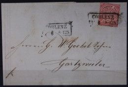 Nordeutscher Bund 4 Auf Brief R2 Coblenz #GA324 - Postal  Stationery