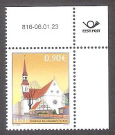 St.Elizabeth's Church In Pärnu 2023 Estonia MNH Corner Stamp With Issue Nr Mi 1064 - Estonia