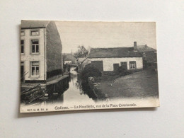 Carte Postale Ancienne (1909) Gedinne La Houillette, Vue De La Place Communale - Gedinne