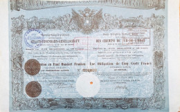 Vienne 1869: Societe Autrichienne Imperiale Royale, Privilegie Des Chemins De Fer De L'Etat - 500 Francs - Spoorwegen En Trams