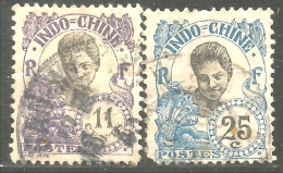 379 Indochine 1907 Femme Cambodgienne Woman (f3-CHI-100) - Used Stamps