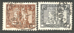 379 Indochine Bayon Angkor (f3-CHI-91) - Used Stamps