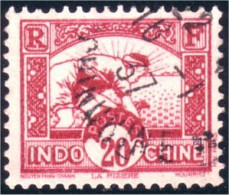 379 Indochine 20c Riziere Rice Field (f3-CHI-52) - Used Stamps