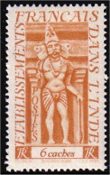 378 Inde Francaise 6 Ca MH * Neuf (f3-EIN-77a) - Ungebraucht