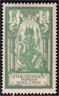 378 Inde Francaise 6 Ca MH * Neuf (f3-EIN-47) - Ungebraucht