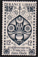 378 Inde Francaise 12 Ca MH * Neuf (f3-EIN-61) - Nuevos