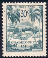 377 Guadeloupe 30c Taxe MH * Neuf (f3-GUA-20a) - Gebraucht