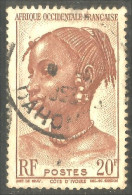 372 AOF Jeune Fille Peulh Young Girl Coiffure Hairdress (f3-AEF-371) - Used Stamps