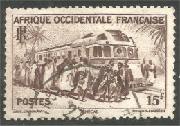 372 AOF Autorail Dakar Sénégal Gare Station Train Railways Zug Treno (f3-AEF-369a) - Used Stamps