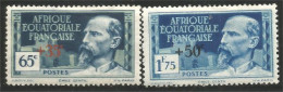 372 AEF 1938 Emil Gentil Surcharge 35c -50c MH * Neuf Légère CH (f3-AEF-280) - Nuevos